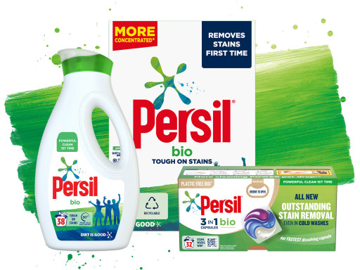 Persil, Aerial and Surf laundry detergents on sale on a