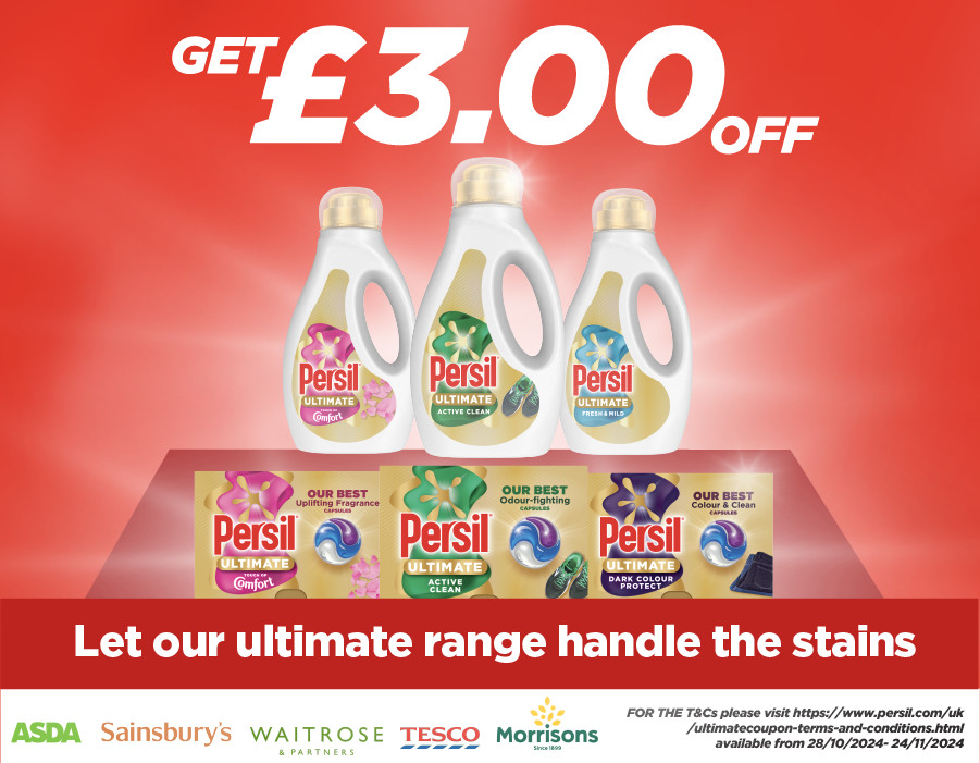 Get £3.00 off. Let our ultimate range handle the stains.