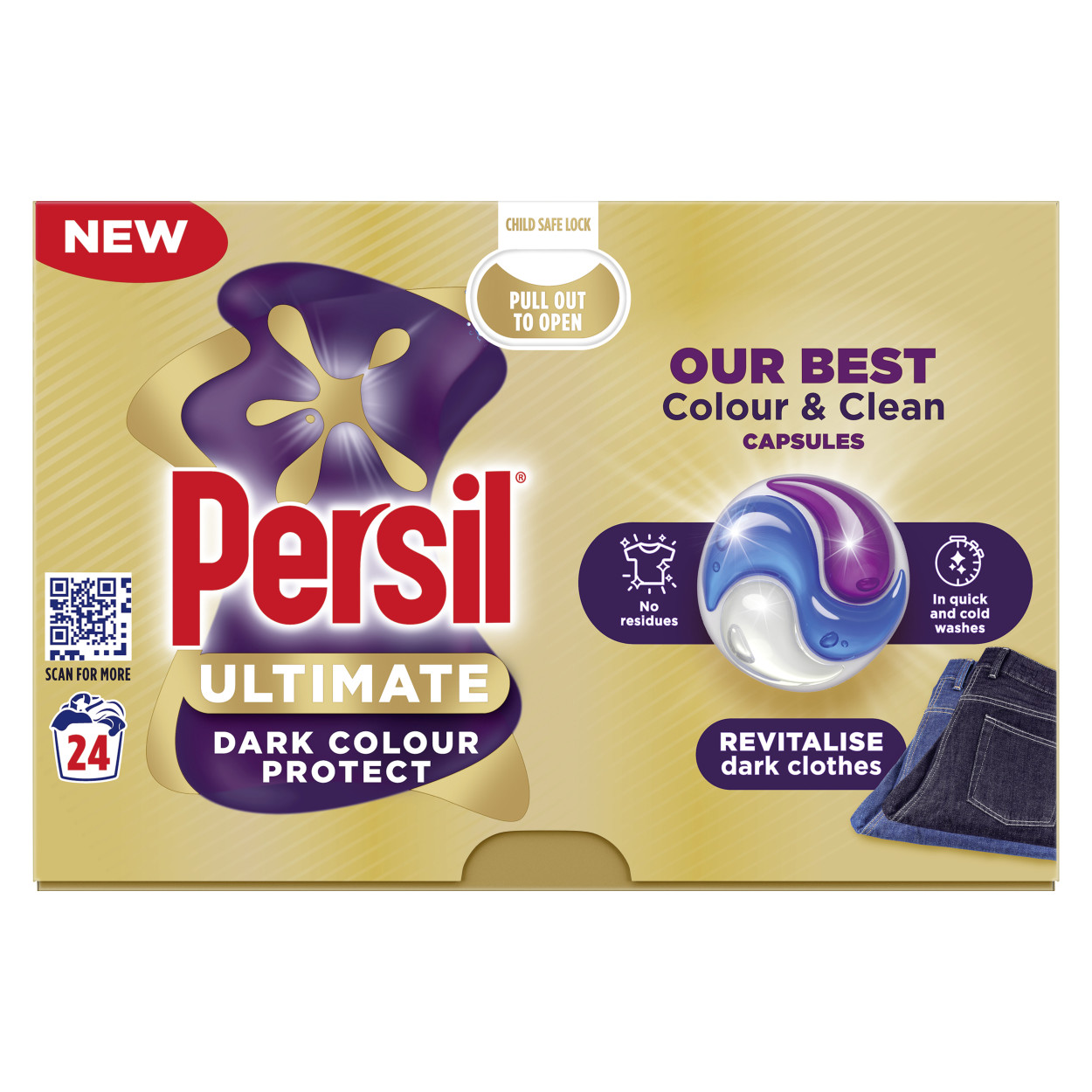 Persil ultimate dark colour protect capsules packshot